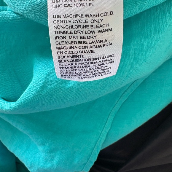 Chico's Vibrant Teal Linen Dress - Picture 4 of 4